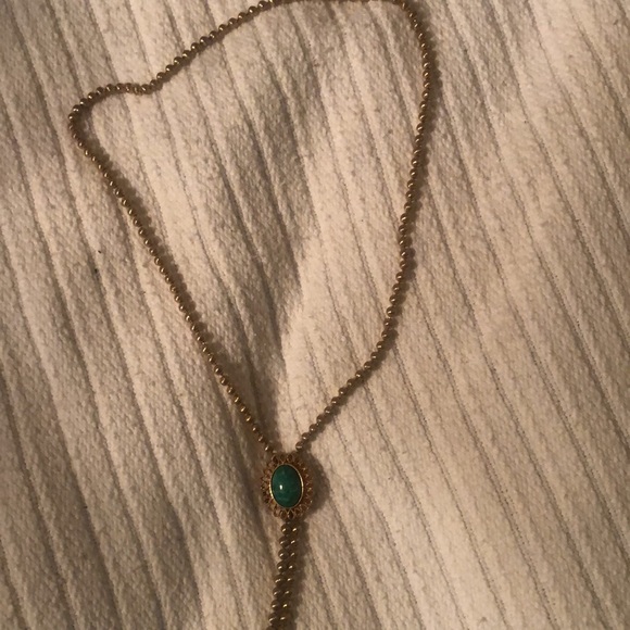 VTG Avon 1973 vintage elliptical emerald stone tassel adjustable discontinued - Picture 3 of 11